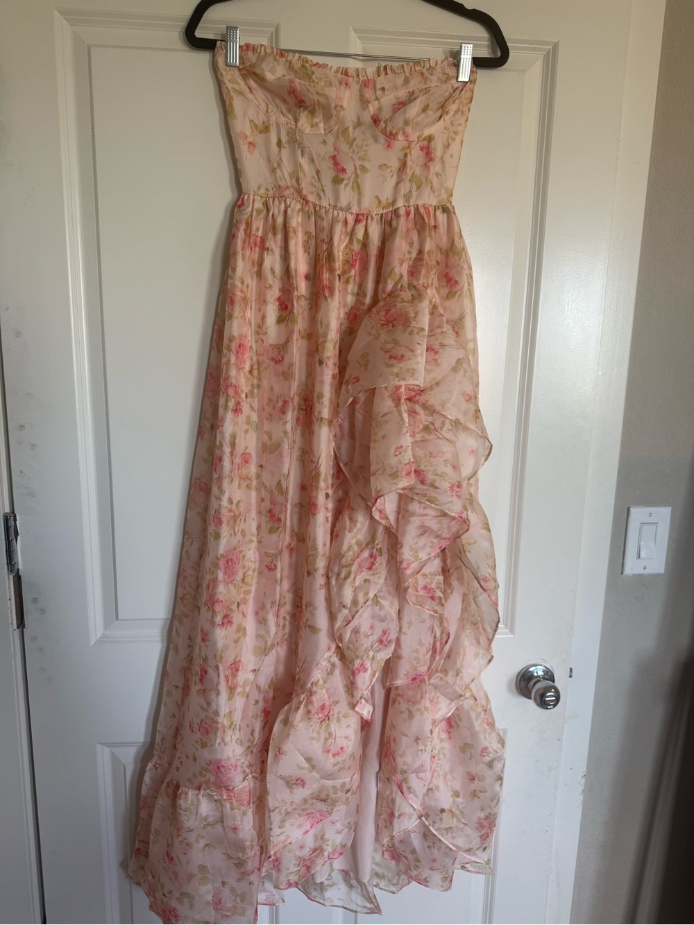 NWT Storia Floral Strapless Maxi Dress S Cottagecore Wedding Guest Garden Party - Picture 2 of 7